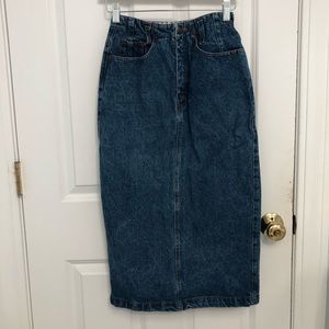 Jean midi skirt